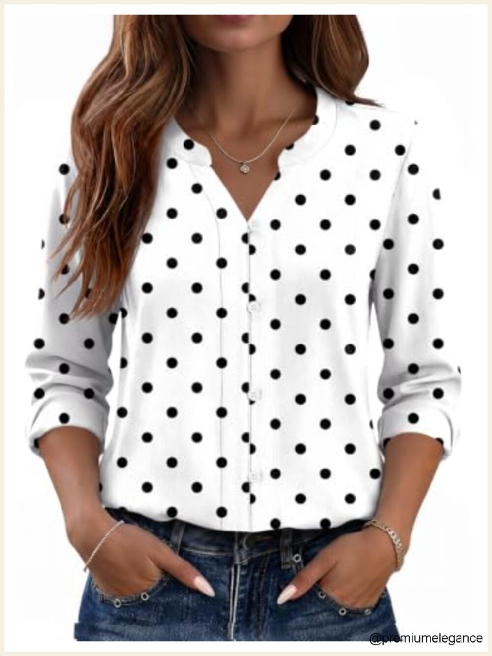 Women's Classic Cotton Button Down Long Sleeve Work Blouse
